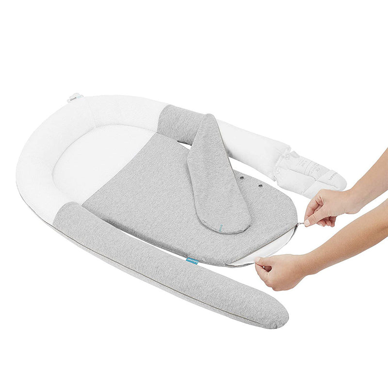 Babymoov Cloudnest Supportive Baby Newborn Lounger Pad, Gray (Open Box)