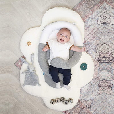 Babymoov Cloudnest Ultra Comfortable Supportive Baby Newborn Lounger Pad, Gray - VMInnovations