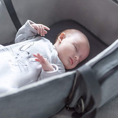 Babymoov 3 in 1 Newborn Travelnest Comfy Portable Bassinet and Diaper Bag, Gray - VMInnovations