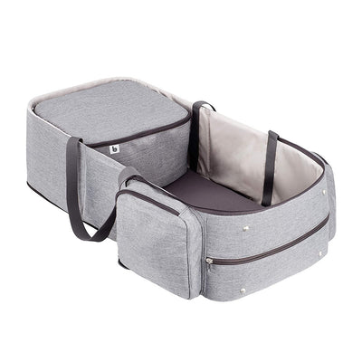 Babymoov 3 in 1 Newborn Travelnest Comfy Portable Bassinet and Diaper Bag, Gray - VMInnovations
