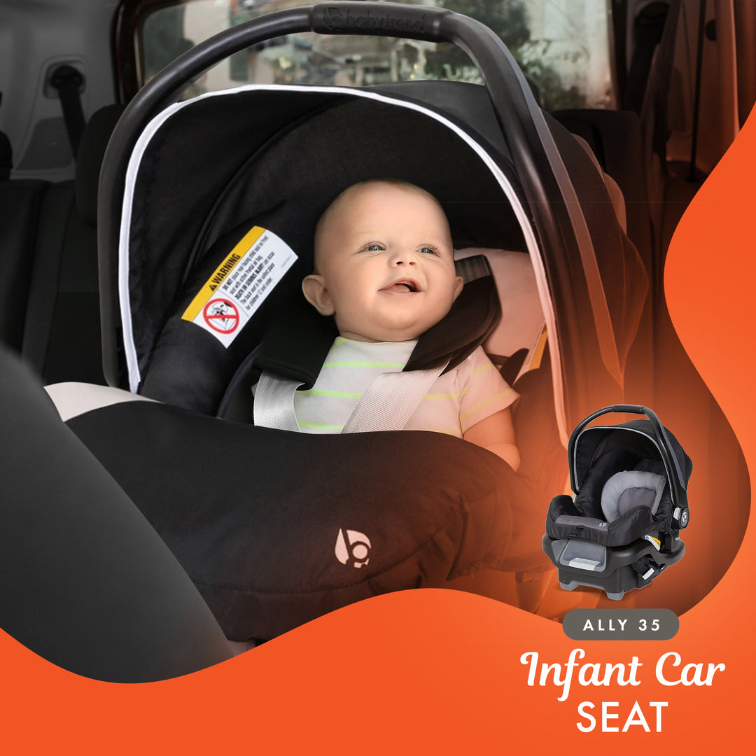 Baby Trend Modular Stroller Sonar Switch w/Car Seat, Desert Grey (Open Box)