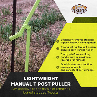 Field Tuff 17lb Lightweight Manual T Post Puller for Studded T Posts (Open Box)