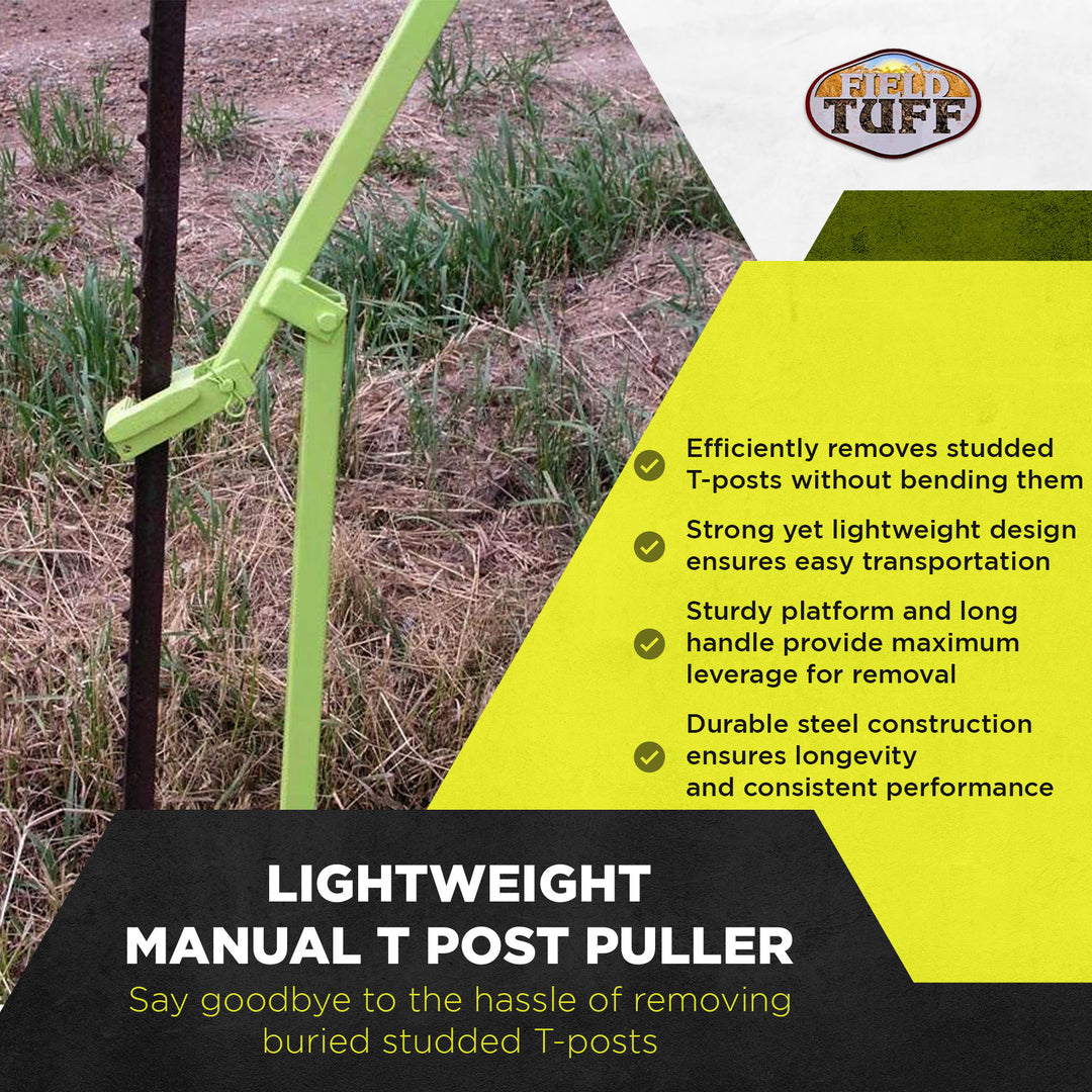 Field Tuff 17lb Lightweight Manual T Post Puller for Studded T Posts (Open Box)