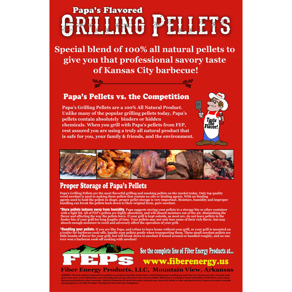 Papa's Premium Quality Hardwood Grilling Pellets, Saint Louis Blend, 40 Pounds