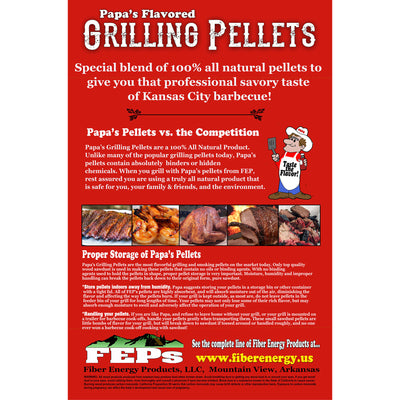 Papa's Premium Quality Hardwood Grilling Pellets, Saint Louis Blend, 40 Pounds
