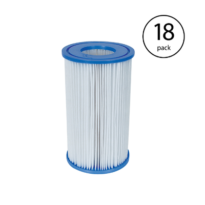 Bestway Swimming Pool Filter Pump Replacement 4.2"x8" Cartridge (18 Pack)