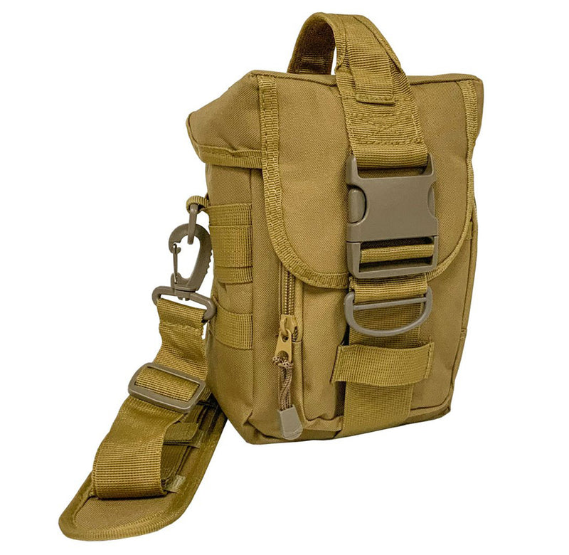 Self Reliance Outfitters Polyester Pathfinder MOLLE Bag w/ Adjustable Strap, Tan