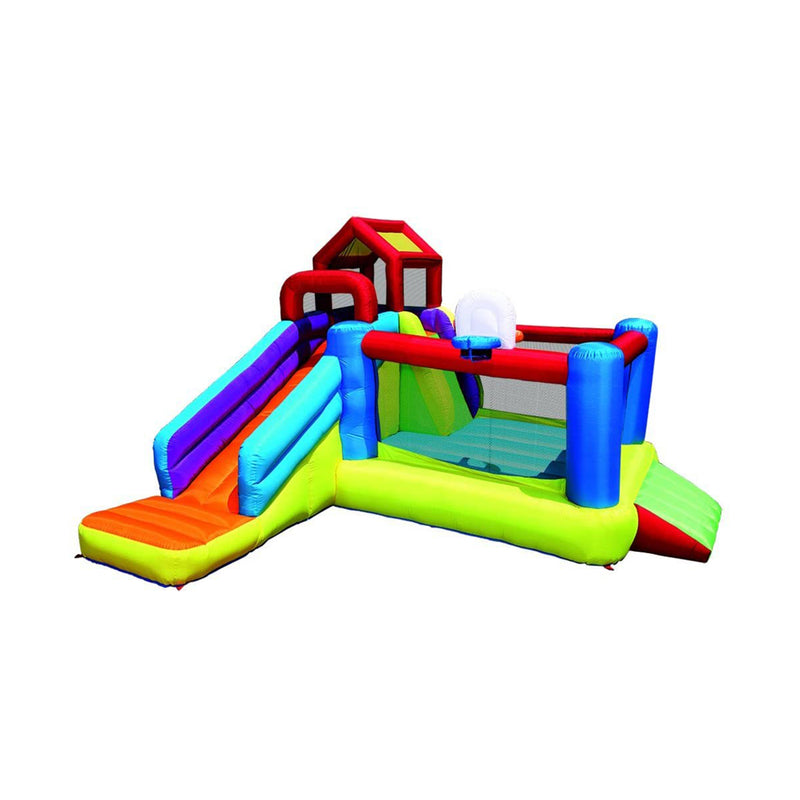 Banzai Climb N Bounce Inflatable Backyard Jumping Castle Bouncer House(Open Box)