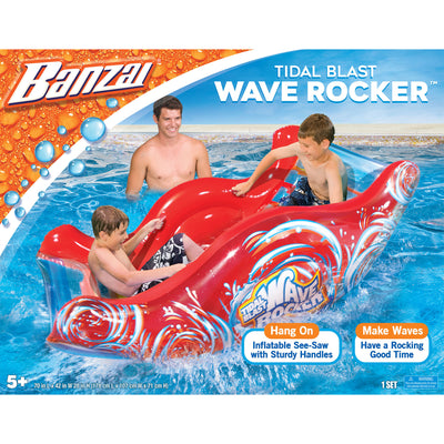 Banzai Tidal Blast Wave Rocker Inflatable 2 Person Pool Float Water Toy (Used)