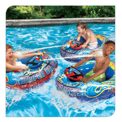 Banzai Aqua Blast Motorized Bumper Boat Inflatable Pool Float Water Toy (Used)