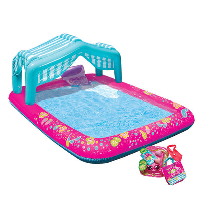 Banzai Spa Party 6ft x 5ft Inflatable Kiddie Splash Pool Set with Shade (Used)