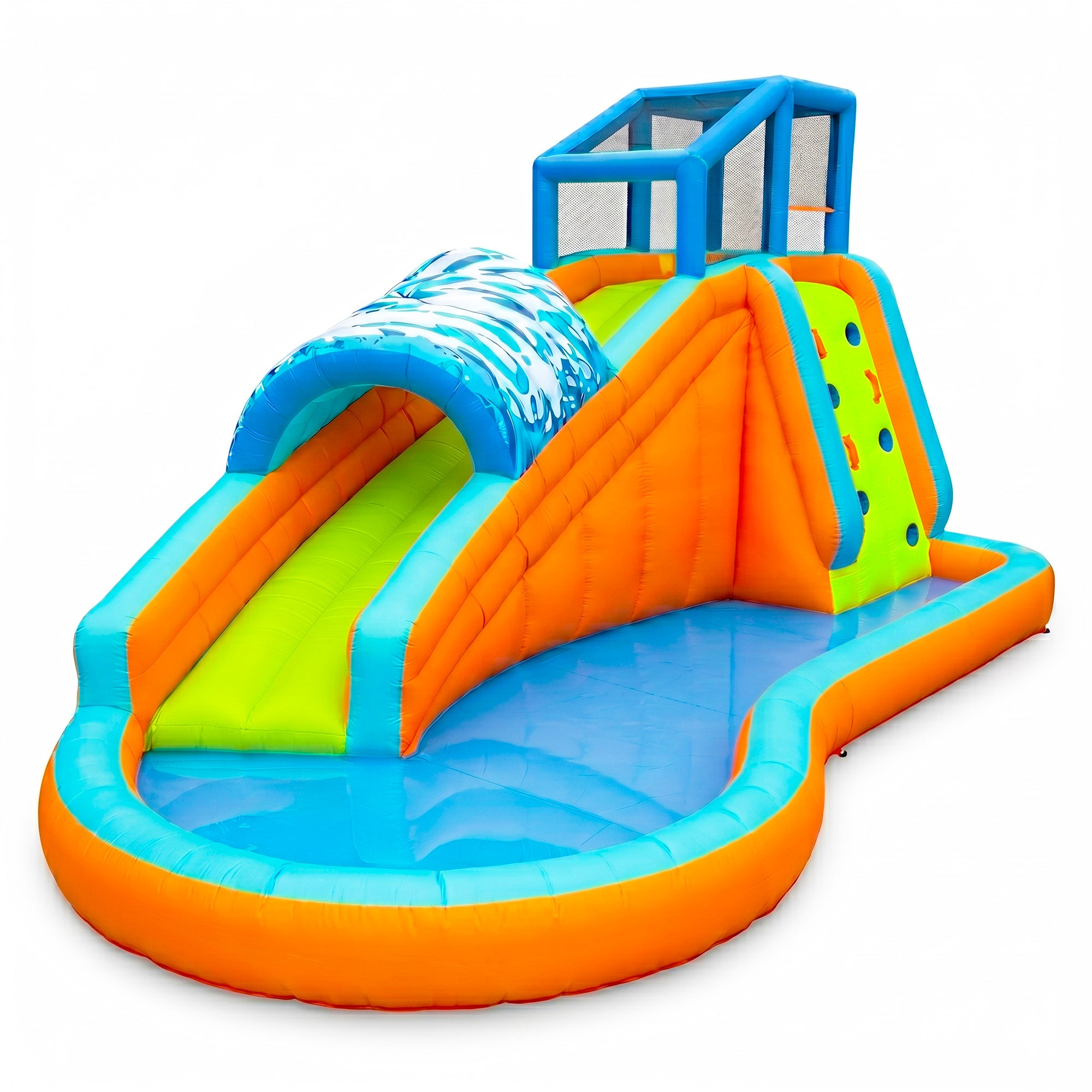 Banzai Kids Inflatable Surf Rider Aqua Lagoon Water Park Slide and Pool (Used)