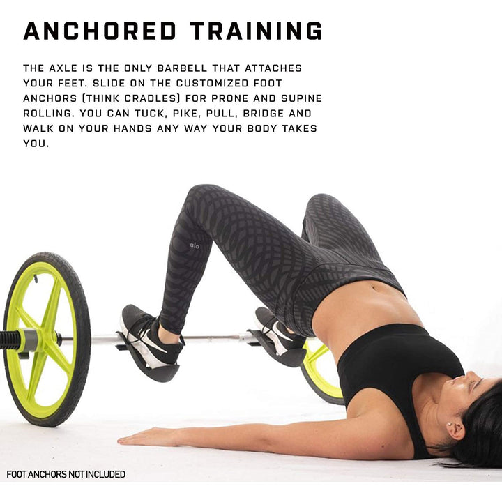 AXLE Lightweight Olympic Barbell w/ Weight Plate(Straps Not Included)(Open Box)