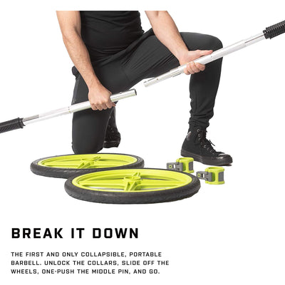 AXLE Lightweight Olympic Barbell with Weighted Plate (Straps Not Included) - VMInnovations