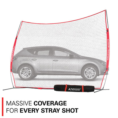Rukket Sports Multi-Sport Barrier Protective Backstop Net, 12 x 9 Feet (Used)