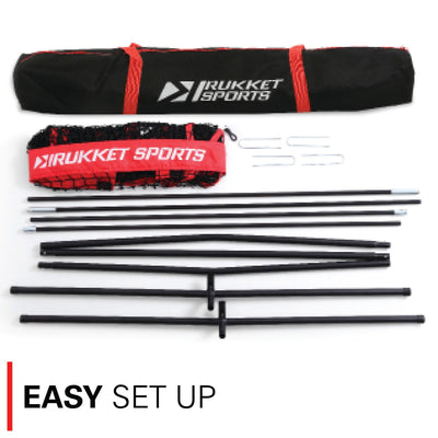 Rukket Sports Multi-Sport Barrier Protective Backstop Net, 12 x 9 Feet (Used)