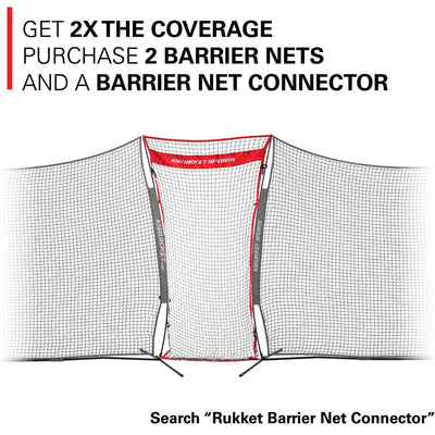 Rukket Sports Multi-Sport Barrier Protective Backstop Net, 12 x 9 Feet (Used)
