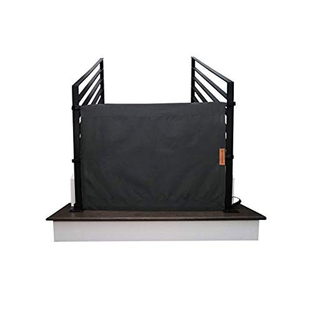 THE STAIR BARRIER 36 to 42 Inch Banister to Banister Baby Pet Gate, Burlap Black - VMInnovations