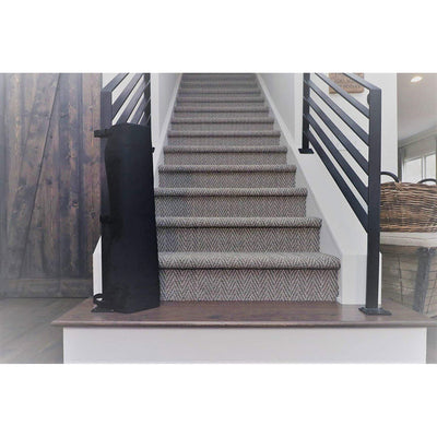 THE STAIR BARRIER 36 to 42 Inch Banister to Banister Baby Pet Gate, Black (Used)