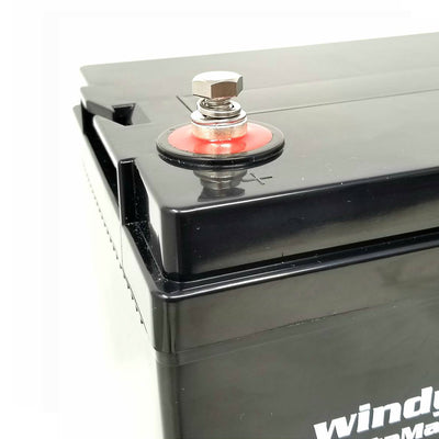 Windy Nation 12V 100 Ah Deep Cycle Solar Off Grid Battery with Cables (3 Pack)
