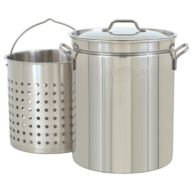 Bayou Classic Large 62 Quart Stainless Steel Pot with Basket (Open Box) - VMInnovations