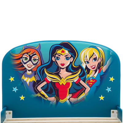 Delta Children DC Comics Super Hero Girls Upholstered Kids Twin Bed (Open Box)