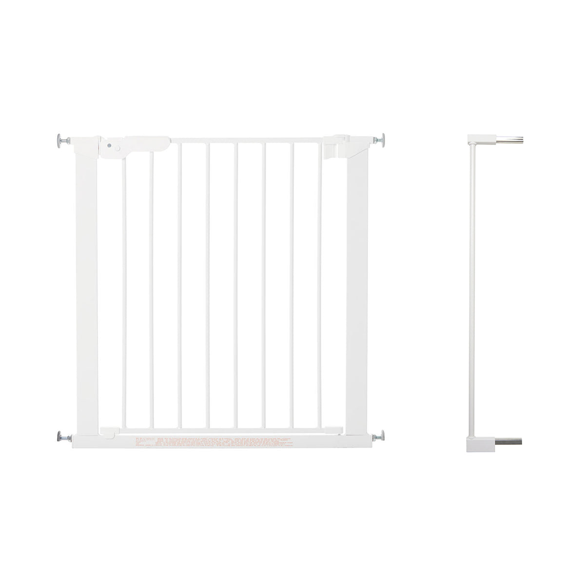 BabyDan Premier 28.9-36.7 Inch Baby Gate & Extend A 2 x 2.6" Gate Kit, White