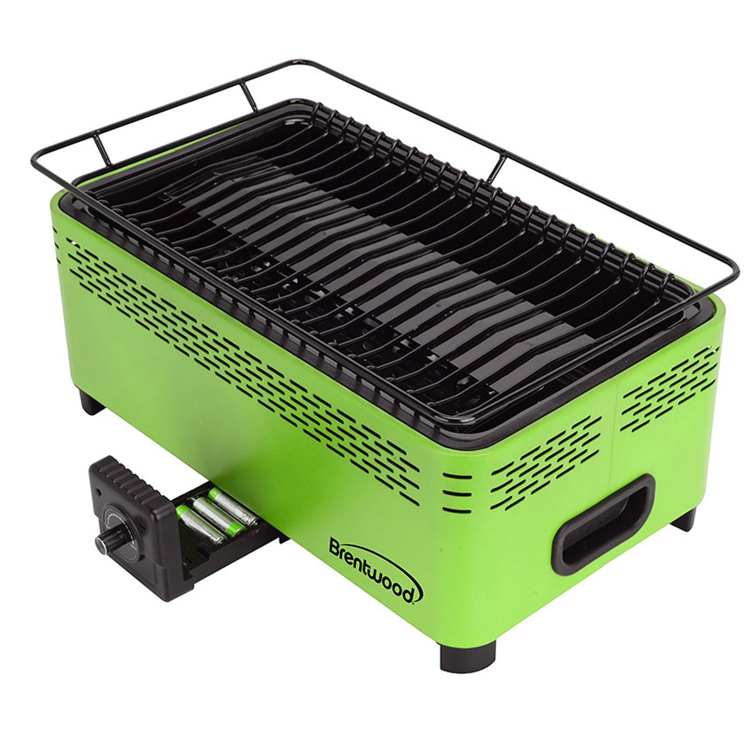 Brentwood BBF-31G Non-Stick Dishwasher Safe Portable Outdoor Barbecue, Green - VMInnovations