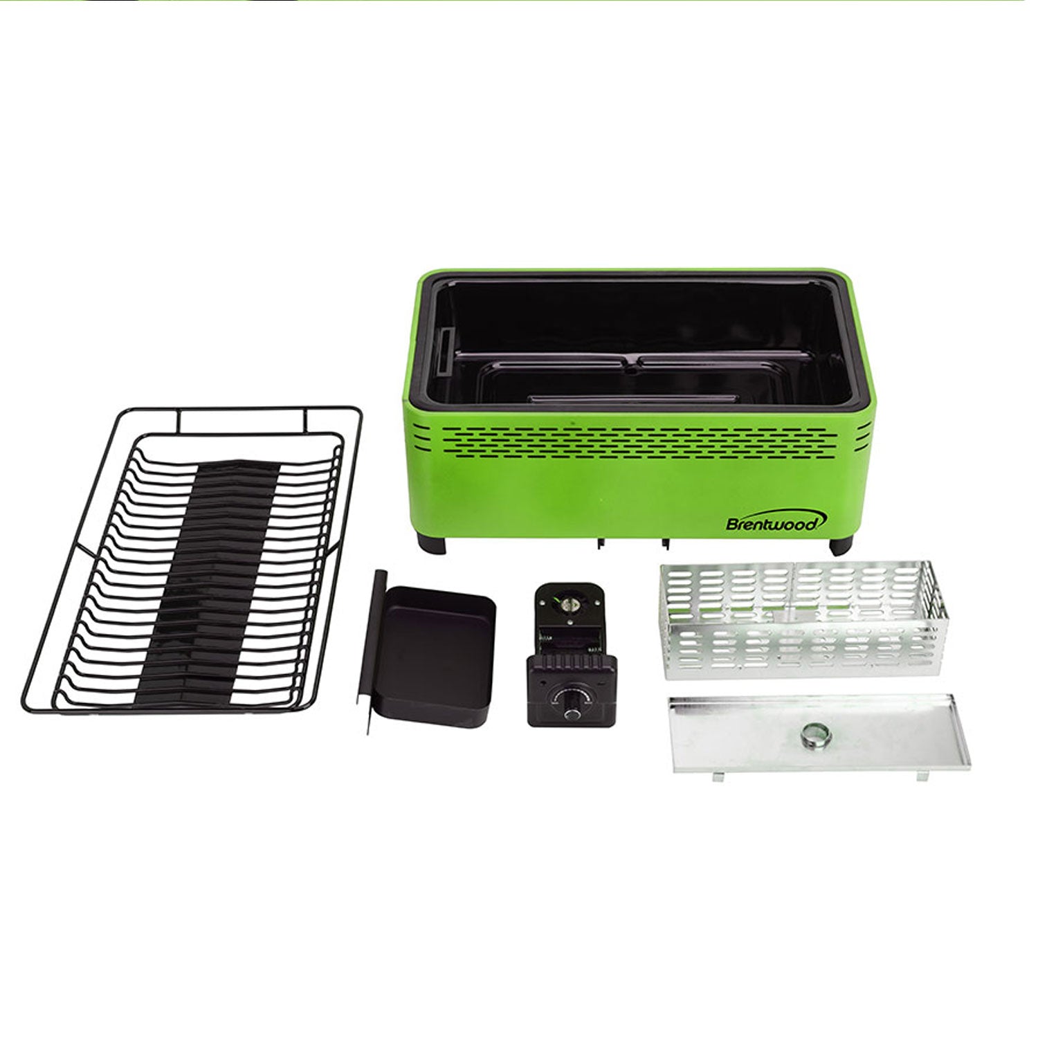 Brentwood BBF-31G Non-Stick Dishwasher Safe Portable Outdoor Barbecue, Green - VMInnovations