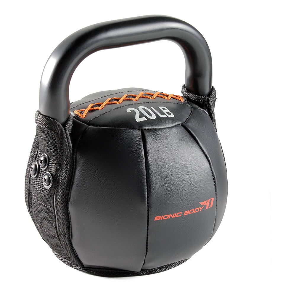 Bionic Body 20 Pound Soft Kettlebell Full Body Strength Training Fitness Weight
