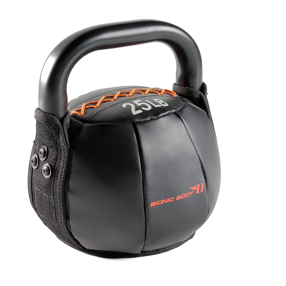 Bionic Body 25 Pound Soft Kettlebell Full Body Strength Training Fitness Weight