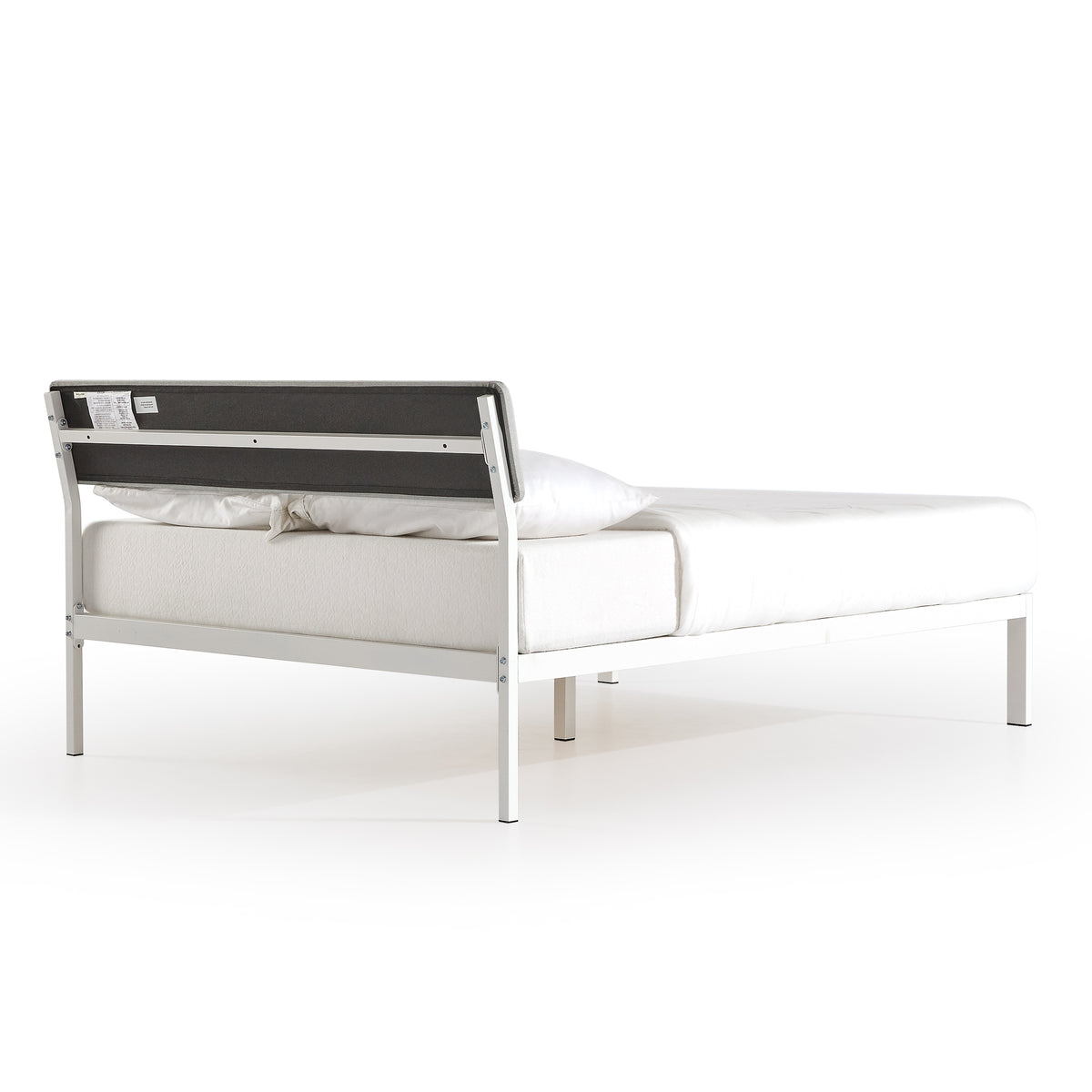 Mellow KERA Metal/Wood Platform Bed Frame with Angled Headboard, Full (Open Box)
