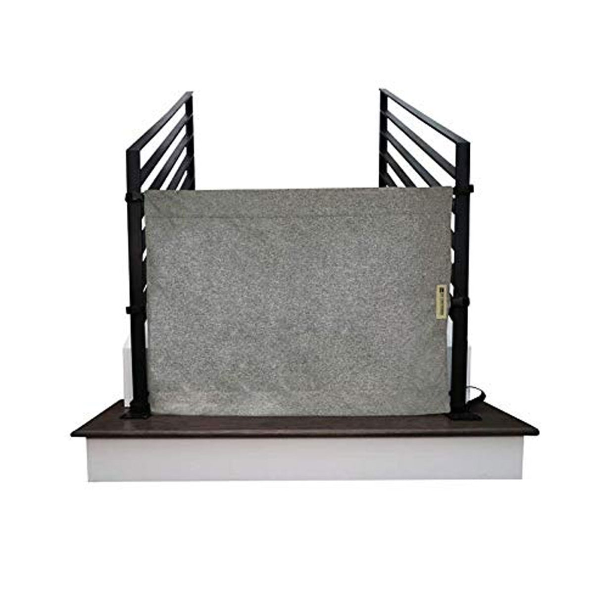 THE STAIR BARRIER 42 to 52" Banister to Banister Baby and Pet Gate, Burlap Gray - VMInnovations