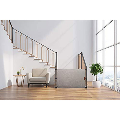 THE STAIR BARRIER 42 to 52 Inch Baby/Pet Gate, Burlap Khaki (Open Box)