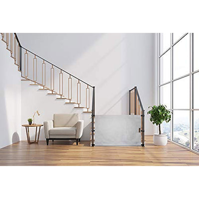 THE STAIR BARRIER 36 to 42" Banister to Banister Baby Pet Gate, Crypton Pebble - VMInnovations