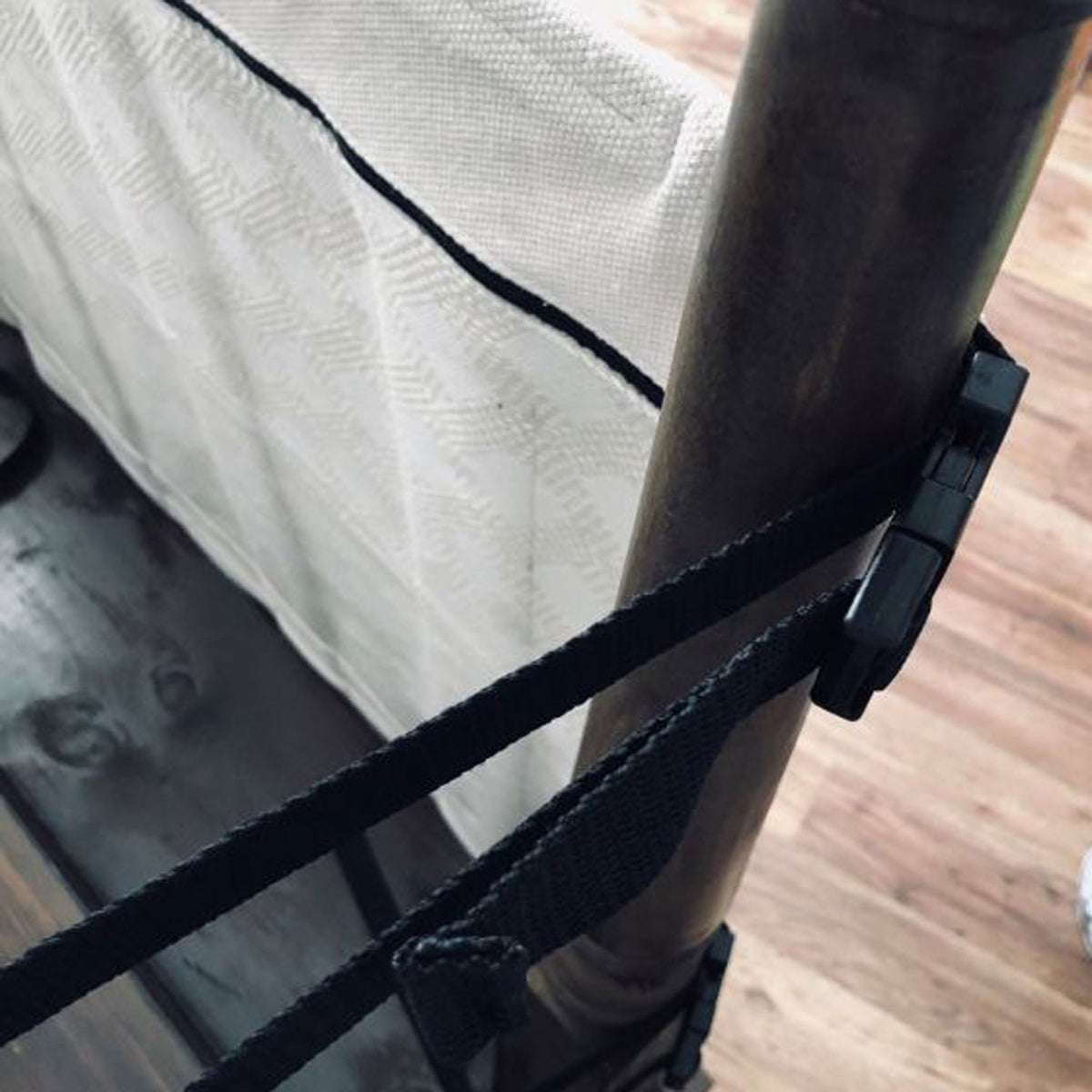 THE STAIR BARRIER 42 to 52" Banister to Banister Baby Pet Gate, Crypton Charcoal - VMInnovations