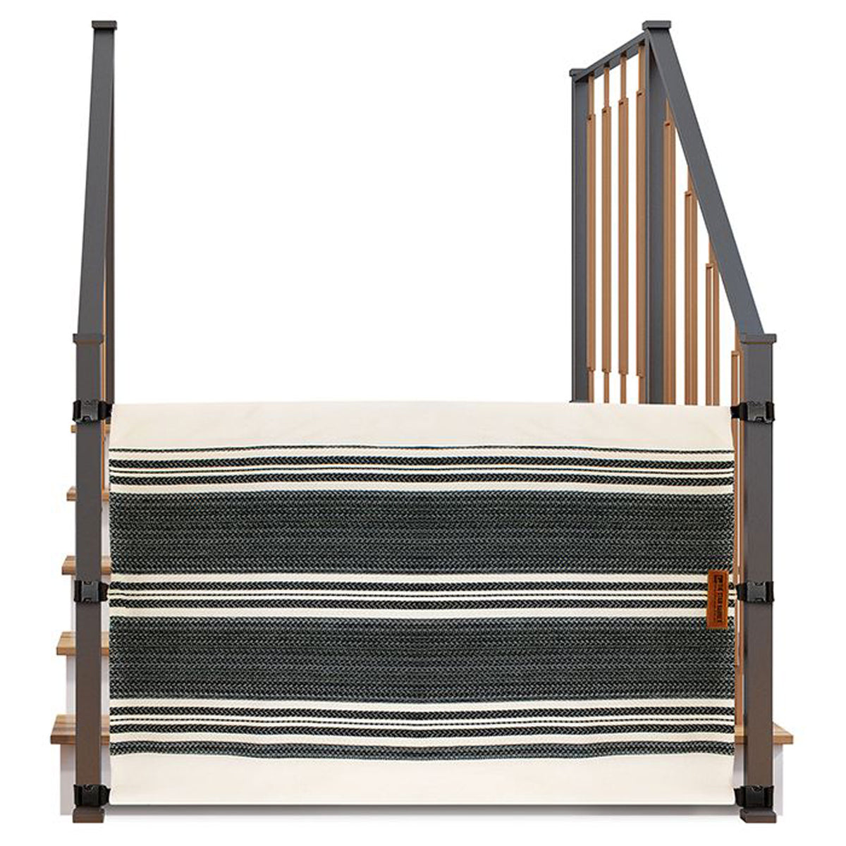 THE STAIR BARRIER 42 to 52" Banister to Banister Baby Pet Gate, Crypton Charcoal - VMInnovations