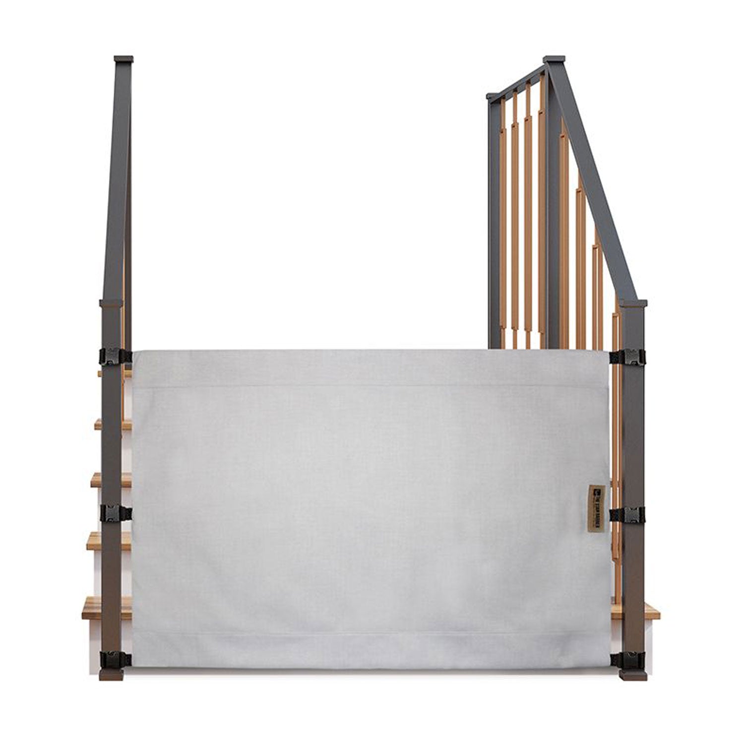 THE STAIR BARRIER 42 to 52" Banister to Banister Baby Pet Gate, Crypton Pebble (Damaged)