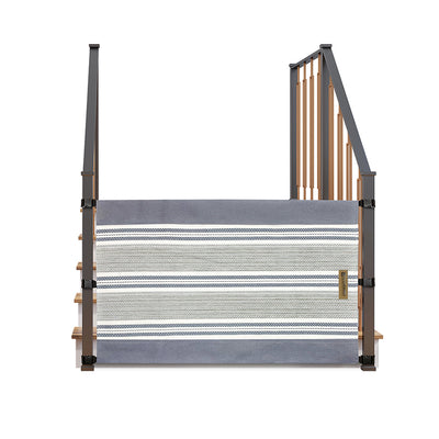The Stair Barrier 42 to 52 Inch Banister to Banister Baby & Pet Gate, Gray Lines - VMInnovations