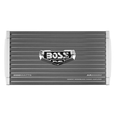 Boss AR2000M 2000 Watt 2 Ohm Mono Audio Amplifier and QPower 15" Sub Enclosure - VMInnovations