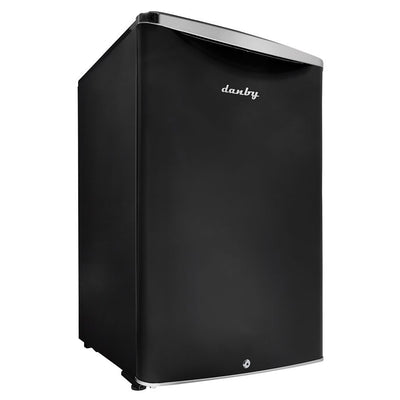 Danby 4.4 Cubic Feet Compact Sized Mini Refrigerator with Lock, Black (2 Pack)