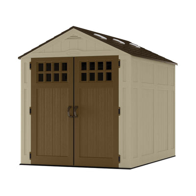 Suncast 306 Cu Ft Everett 6 x 8 Foot Resin Garden Tool Storage Shed (Open Box)