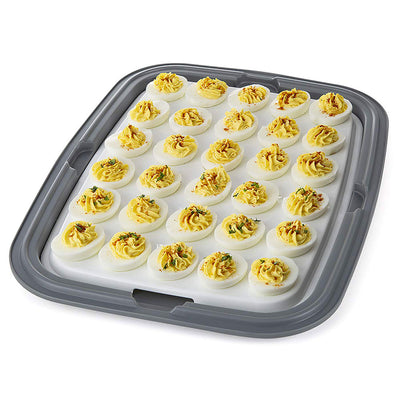 Progressive Prepworks Collapsible Carrier w/ Deviled Egg Tray (Open Box)