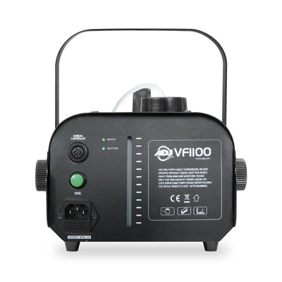 ADJ VF1100 850W 1L Medium Size Mobile Smoke Fog Machine w/ Remote & 1L Fog Fluid