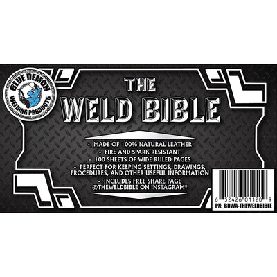 Blue Demon THE WELD BIBLE Natural Leather Fire and Spark Resisting Notebook