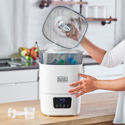 Black+Decker BDXBSB15 600 Watt Baby Bottle Sterilizer, Holds 13 Standard Bottles - VMInnovations