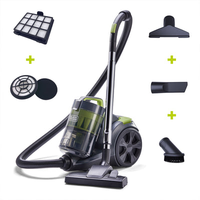 Black and Decker Corded Steam Mop Vacuum Duo w/ Bagless Canister Vacuum Cleaner