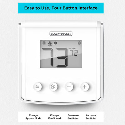 Black+Decker Smart Home Kit with Smart Thermostat, Light, and Plug(Open Box)