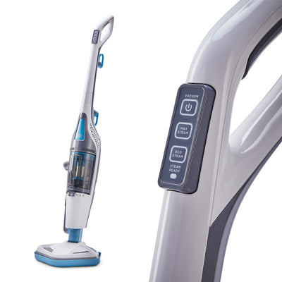 Black and Decker Steam Mop Vacuum Cleaner Duo w/ Upright Handheld Vacuum Cleaner