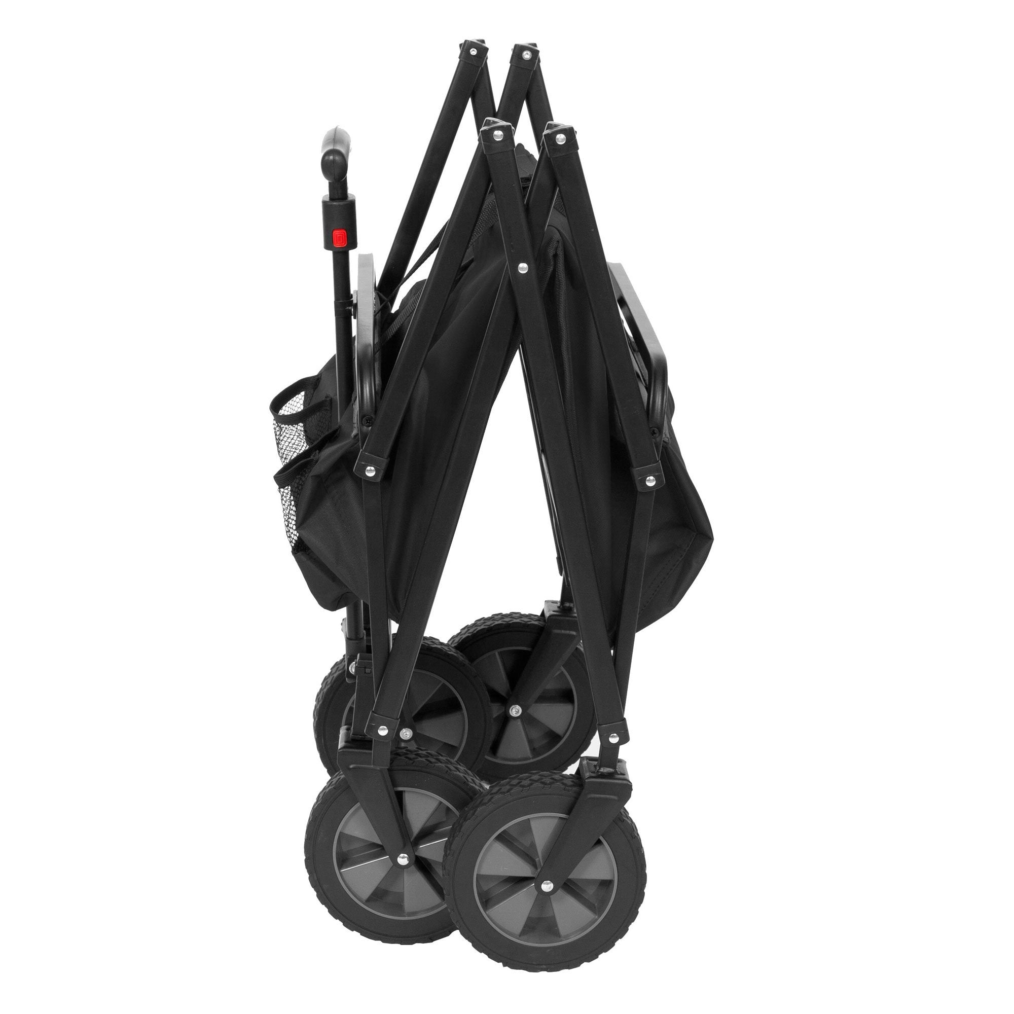 Seina Manual 150 Pound Capacity Heavy Duty Folding Utility Cart, Black & Blue
